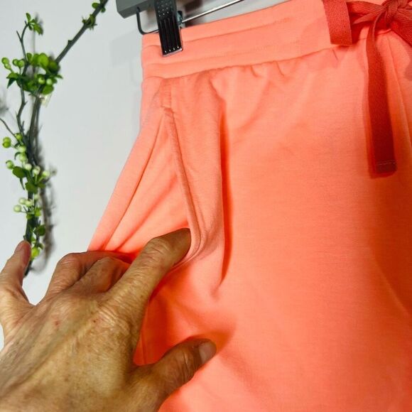 Lou & Grey for LOFT Flourescent Coral Orange Soft Lounge Shorts - Picture 2 of 7